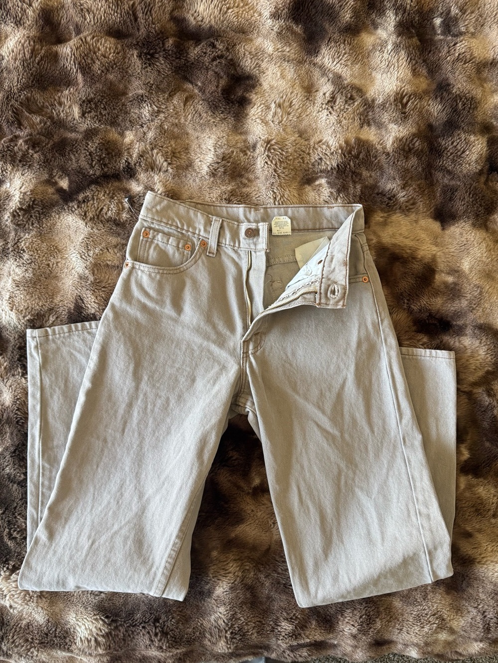 Levi's Straight Jeans in Light Beige